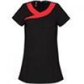 Premier Ivy beauty and spa tunic contrast neckline Black / Strawberry Red